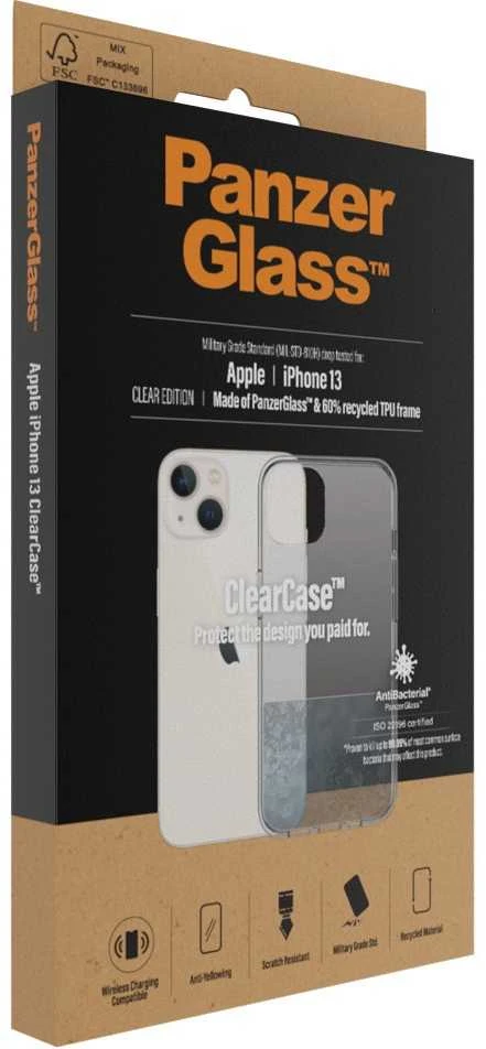 Panzer Glass PANZERGLASS CLEAR DĖKLAS IPHONE 13 ANTIBAKTERINIS KARINIS KLASĖS CLEAR BULK
