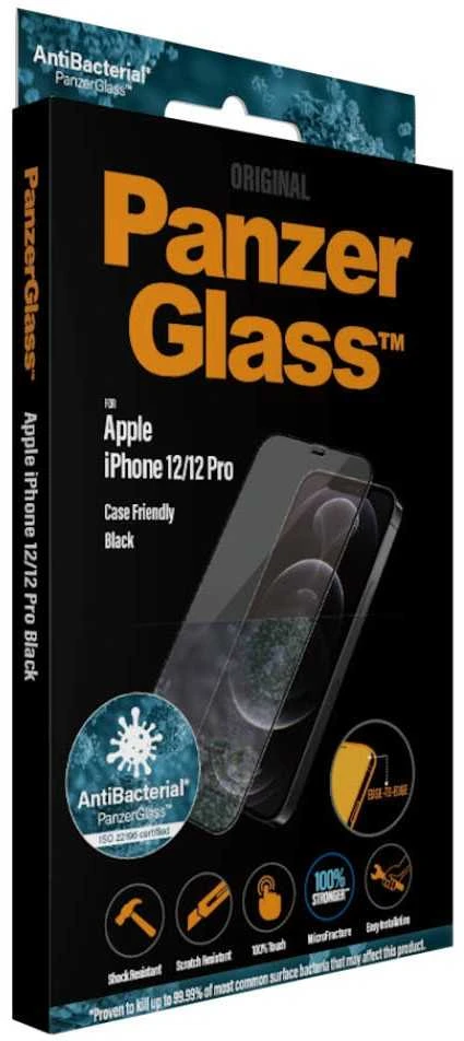 Panzer Glass PanzerGlass | Apple | Skirta iPhone 12/12 Pro | Stiklas | Juodas | 100% prisilietimas; Danga netoksiška | Tinkamas atvejams
