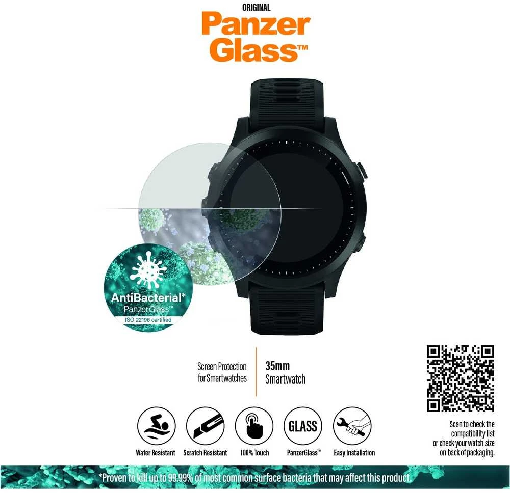 Amazfit Panzer Glass PanzerGlass Ekrano apsauga išmaniajam laikrodžiui, 35 mm