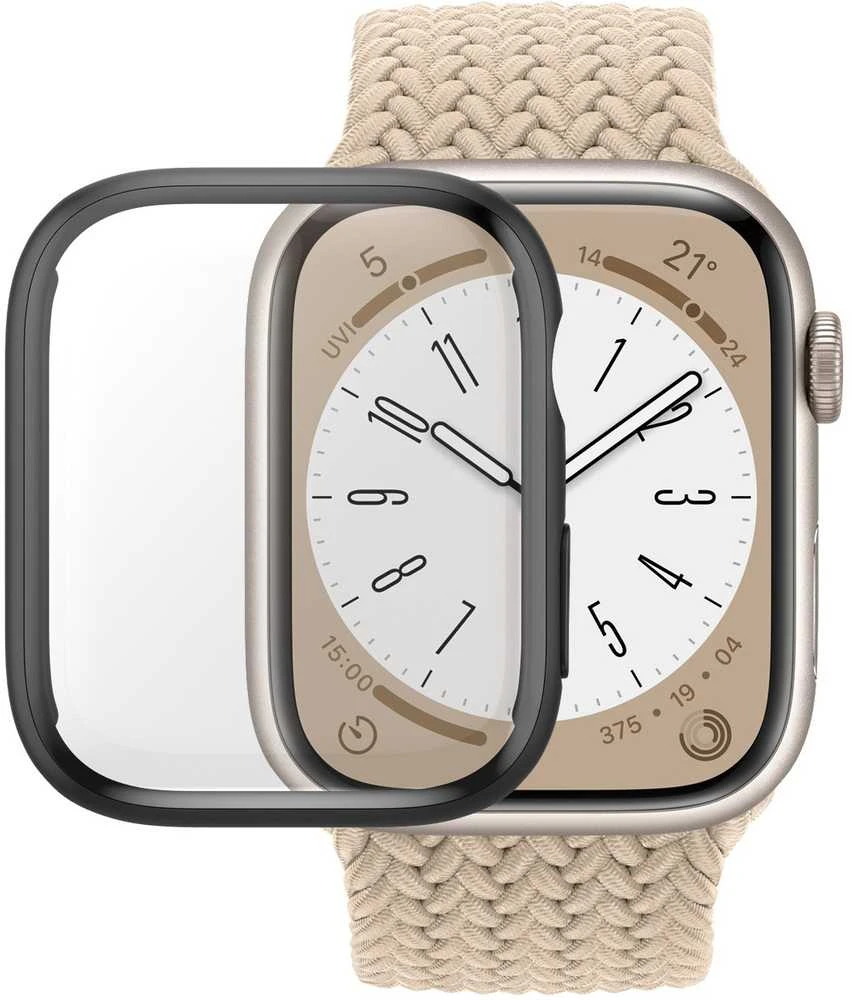 Išmaniojo laikrodžio Apple Watch 7 apsauginis ekrano rėmelis, Juodos spalvos, 45mm