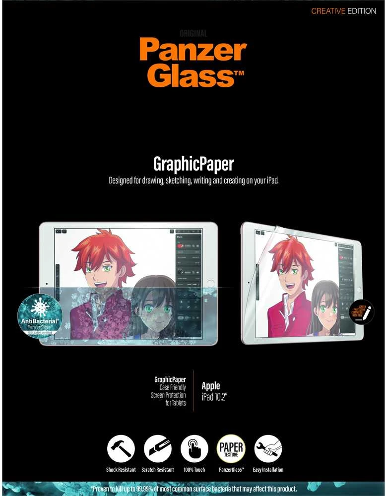 Panzer Glass PanzerGlass™ GraphicPaper® Apple iPad 10,2″ – popieriaus jausmas | Ekrano apsauginis stiklas