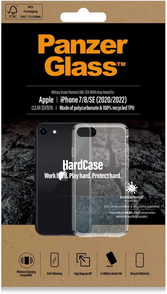 Panzer Glass PanzerGlass Hardantibacterial Military Grade certified Apple iPhone SE 2022 / SE 2020 / 7 / 8 - dėklas telefonui skaidrus