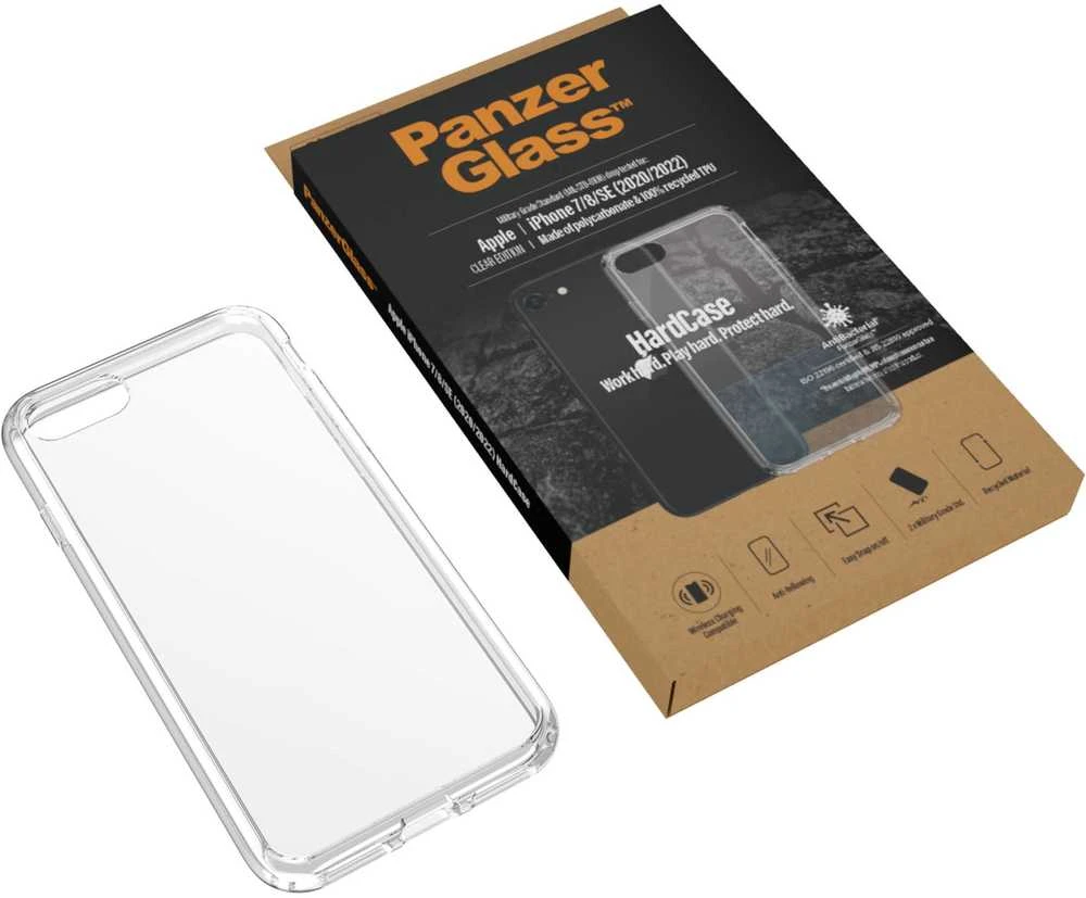 Panzer Glass PanzerGlass Hardantibacterial Military Grade certified Apple iPhone SE 2022 / SE 2020 / 7 / 8 - dėklas telefonui skaidrus