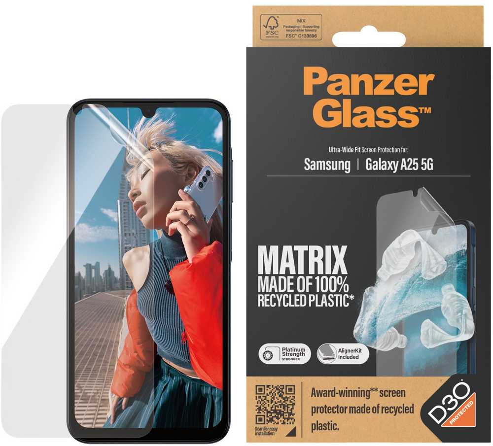 Panzer Glass PanzerGlass Ultra-Wide Fit Apsauginis stiklas with D3O® Samsung Galaxy A25 5G