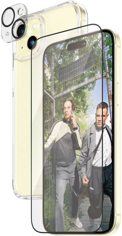 Panzer Glass PanzerGlass Bundle 3in1 set dėklas telefonui skaidrus + plėvelė + kameros apsauga Apple iPhone 15 Plus