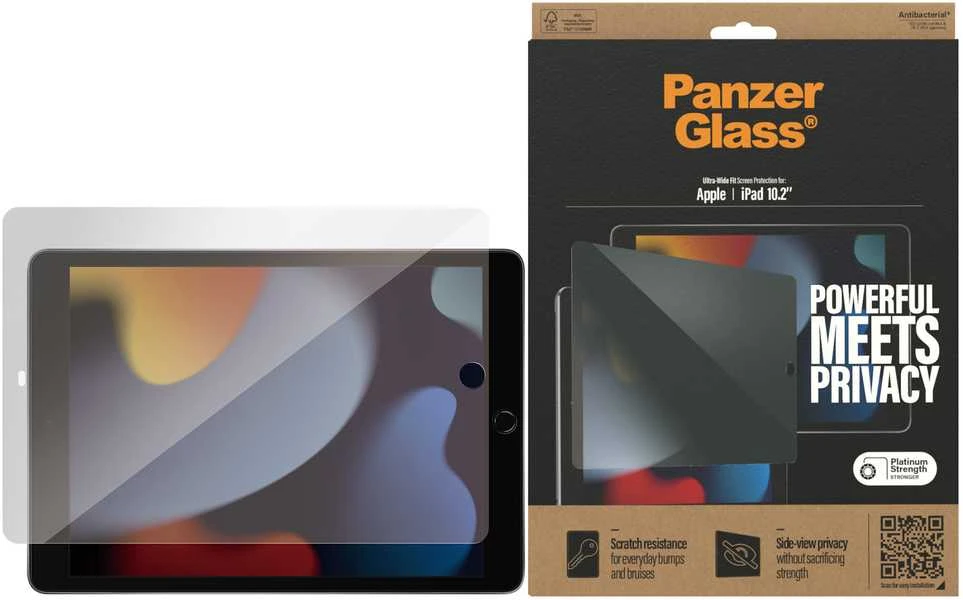 Panzer Glass PanzerGlass Case Friendly Privacy P2673 Skaidrus, Ekrano apsauga, Apple iPad 10.2''