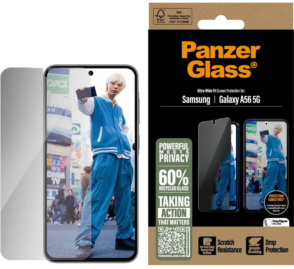 Panzer Glass Apsauginis stiklas su privatumo filtru PanzerGlass Ultra-Wide Fit Samsung Galaxy A56 5G