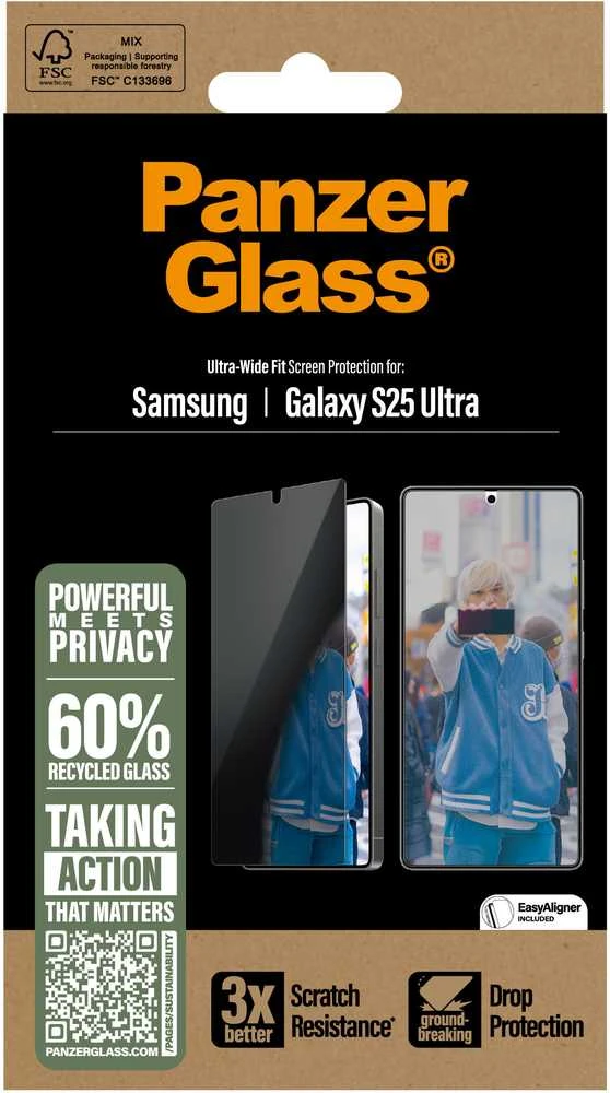 Panzer Glass Stiklas su privatumo apsauga PanzerGlass Ultra-Wide Fit Samsung Galaxy S25 Ultra