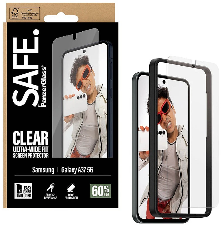 Panzer Glass „PanzerGlass SAFE Displayschutz“ „Samsung Galaxy A37“ | Itin plataus diametro „EasyAligner“
