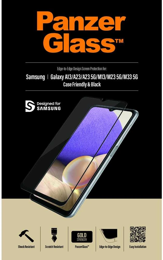 Panzer Glass PanzerGlass | Ekrano apsauga | Samsung | Galaxy A13/M23 5G/M33 5G | Stiklas | Juodas | Tinkamas atvejams