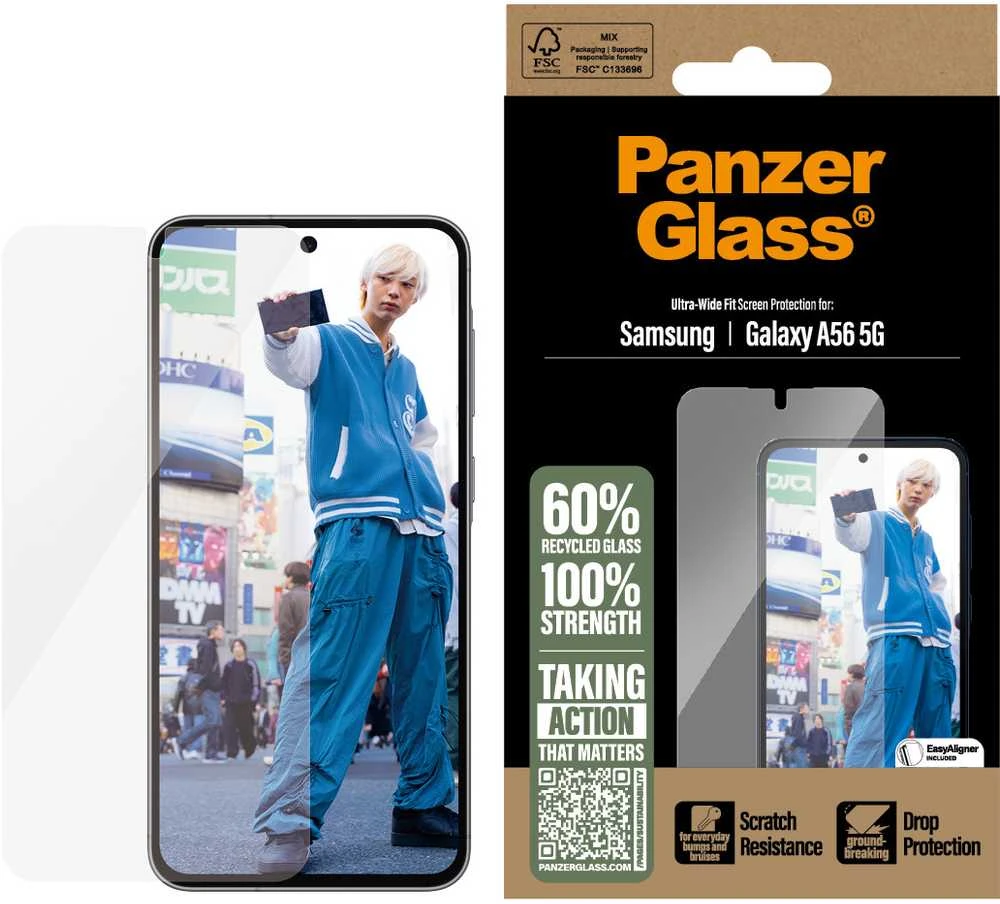 Panzer Glass PanzerGlass ekrano apsauga Samsung Galaxy A56, Ultra-Wide Fit, skaidri