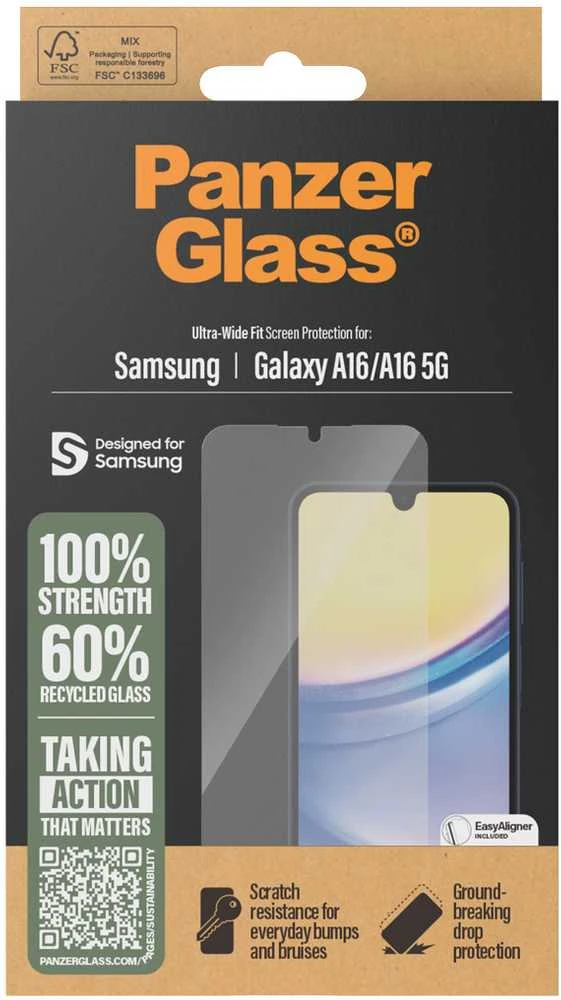 Panzer Glass PanzerGlass Ultra-Wide Fit Samsung Galaxy A16 / A16 5G Screen Protection 3807