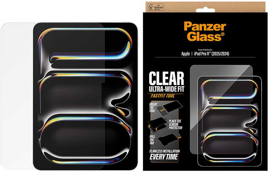 Panzer Glass „PanzerGlass“ ekrano apsauga „iPad Pro 11“ (2024–2025 m.) / „Fastfit“