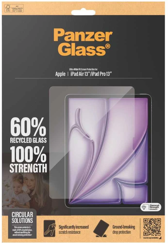 Panzer Glass PanzerGlass Ultra-Wide Fit | 2835 | 13 colių | Ekrano apsauga | Apple iPad Air 13'' (2024) / Apple iPad Pro 13'' (2024) | Skaidrus
