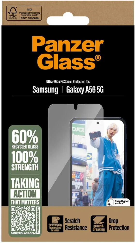 Panzer Glass PanzerGlass ekrano apsauga Samsung Galaxy A56, Ultra-Wide Fit, skaidri