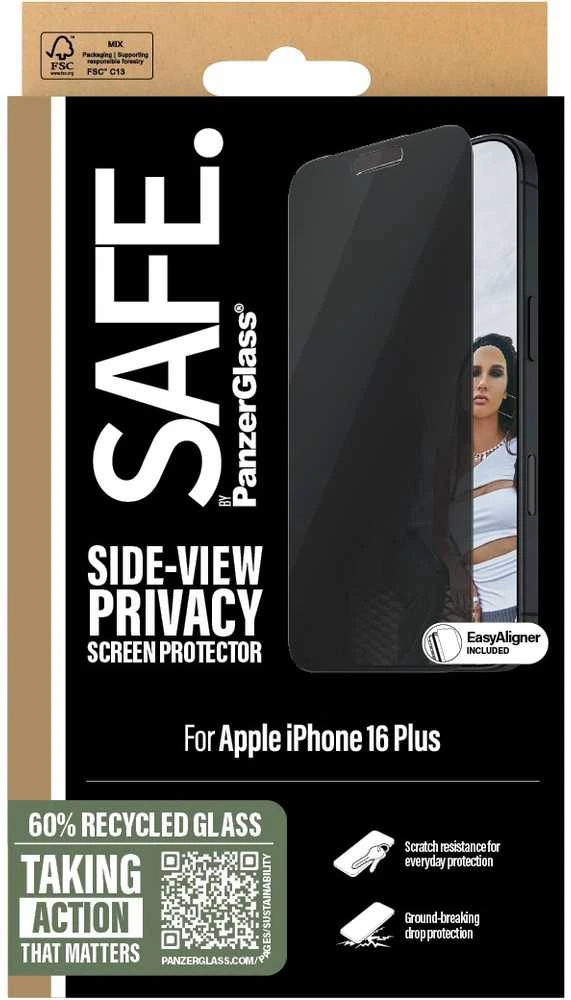 Panzer Glass PanzerGlass Ekrano apsauga | Apple | iPhone 16 Plus | Stiklas | Juodas | Itin platus pritaikymas
