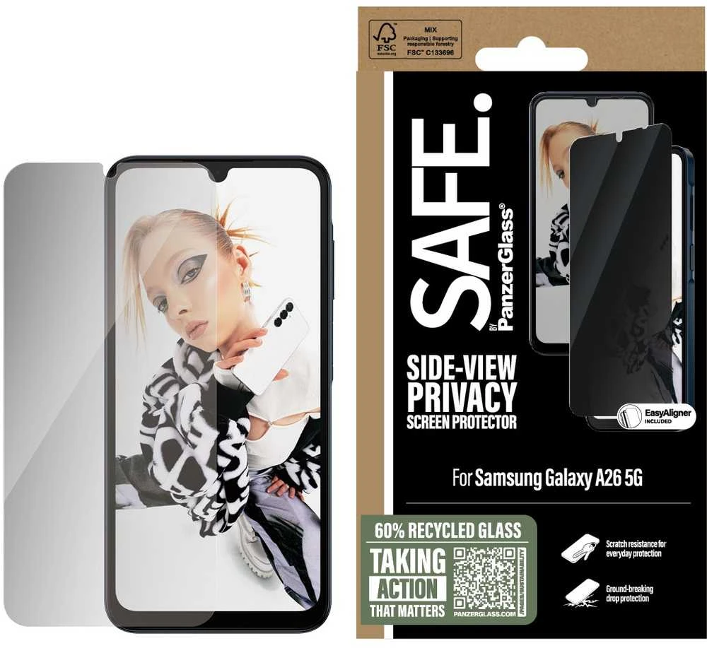 Panzer Glass Apsauginis stiklas su privatumo filtru SAFE by PanzerGlass Ultra-Wide Fit Samsung Galaxy A26 5G