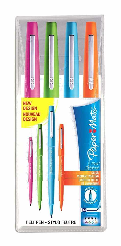 Papermate Paper Mate PAPER MATE Faserschreiber Flair B 4 Stk T/M/O/HG