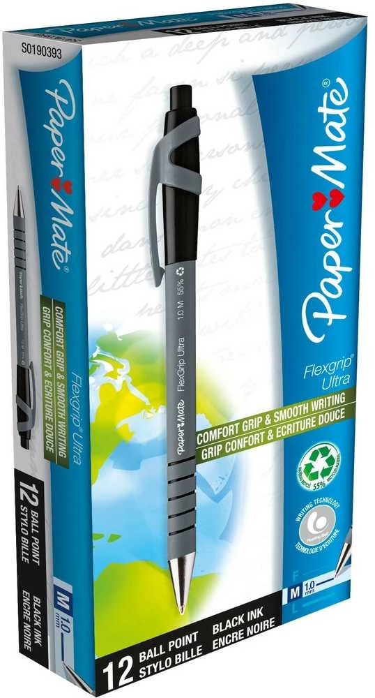 Papermate Paper Mate Flexgrip Ultra automatinis rašiklis, juodas