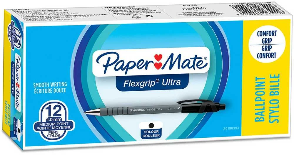 Papermate Paper Mate Flexgrip Ultra automatinis rašiklis, juodas