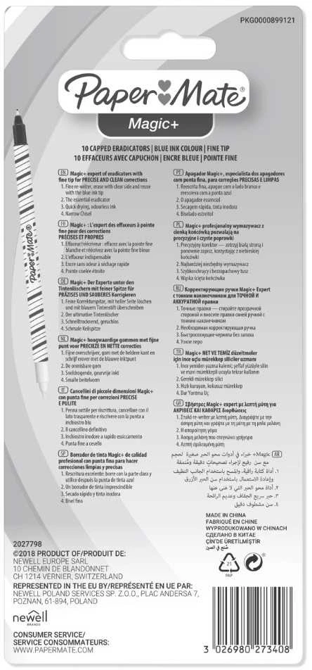 Papermate Rašiklis - triniklis Paper Mate Magic - 10 vnt. - 2027798