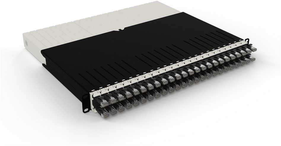 PATCHBOX Kabelis sieciowy Cat.6a STP 0,8 m Juodas (8RU / STP / Juodas)