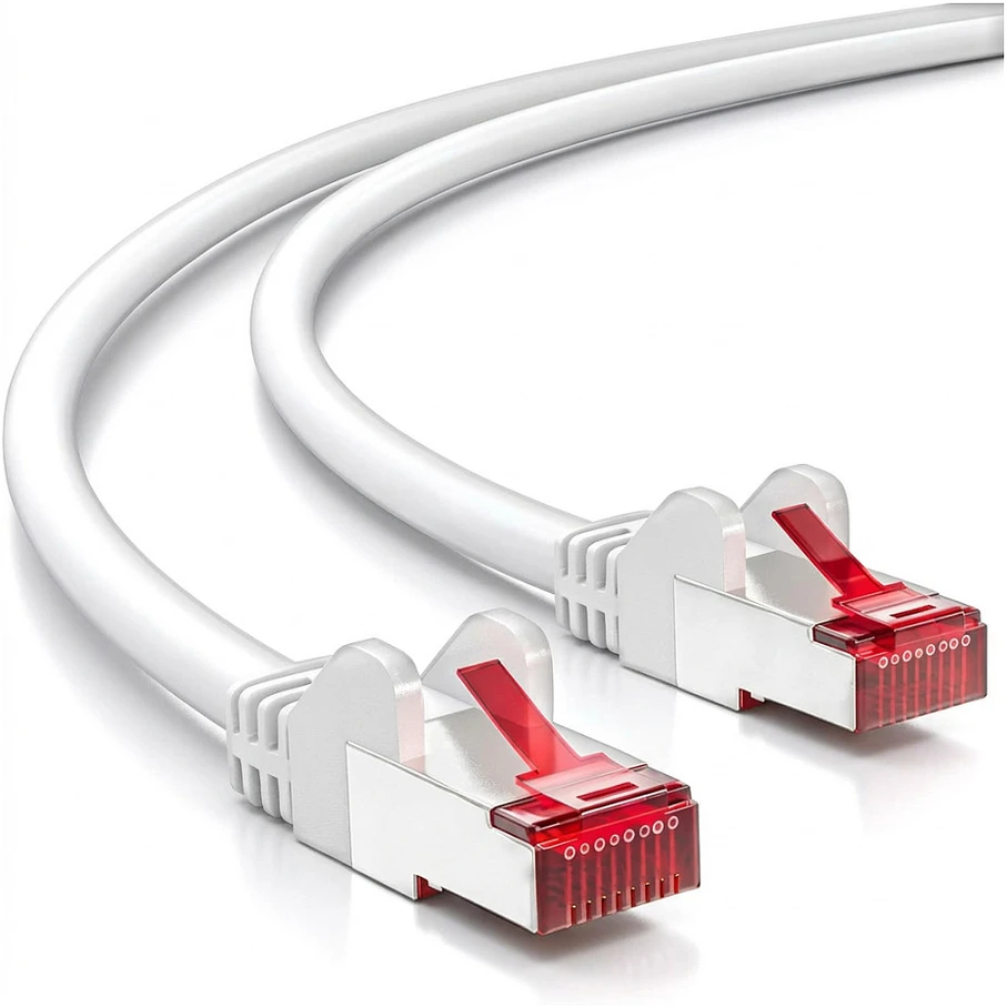Goobay 7,5 m CAT 6 pataisų kabelis, S/FTP (PiMF), baltas