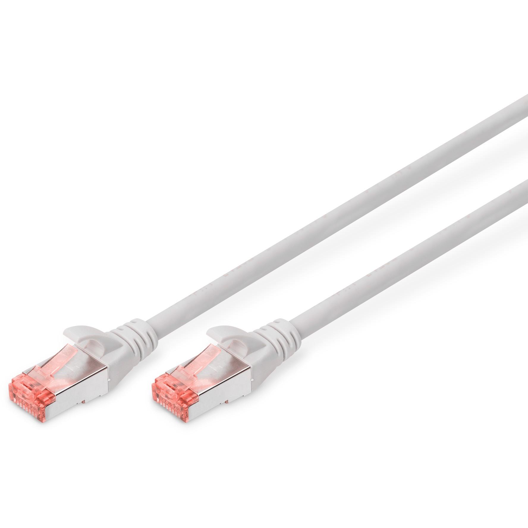 Assmann Electronic DIGITUS Komutacinis kabelis S-FTP/PIMF CAT6 1m AWG 27/7 2xRJ45 pilkas