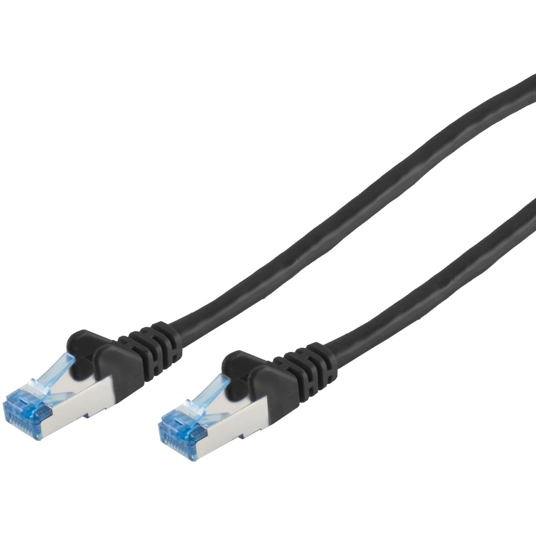 Patchcord S-Conn 75711-0.25S tinklo kabelis, juodas, 0,25 m, Cat6a S/FTP (S-STP) (75711-0.25S)