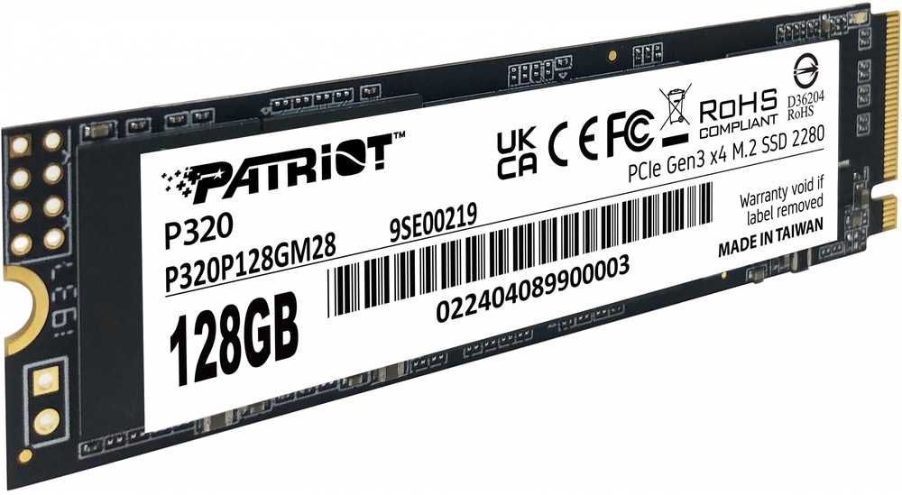PATRIOT P320 128GB M.2 2280 PCIE SSD