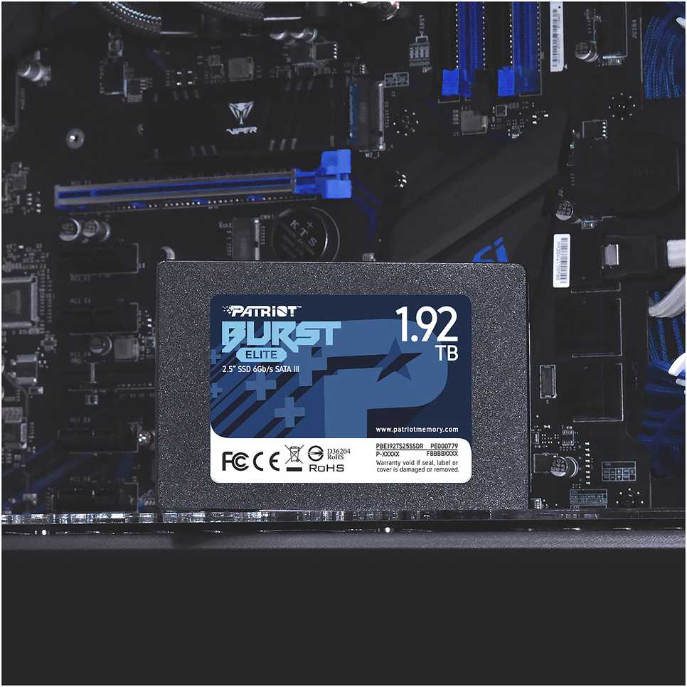 Kietasis vidinis diskas SSD Patriot Burst Elite 1.92 TB 2.5" SATA III