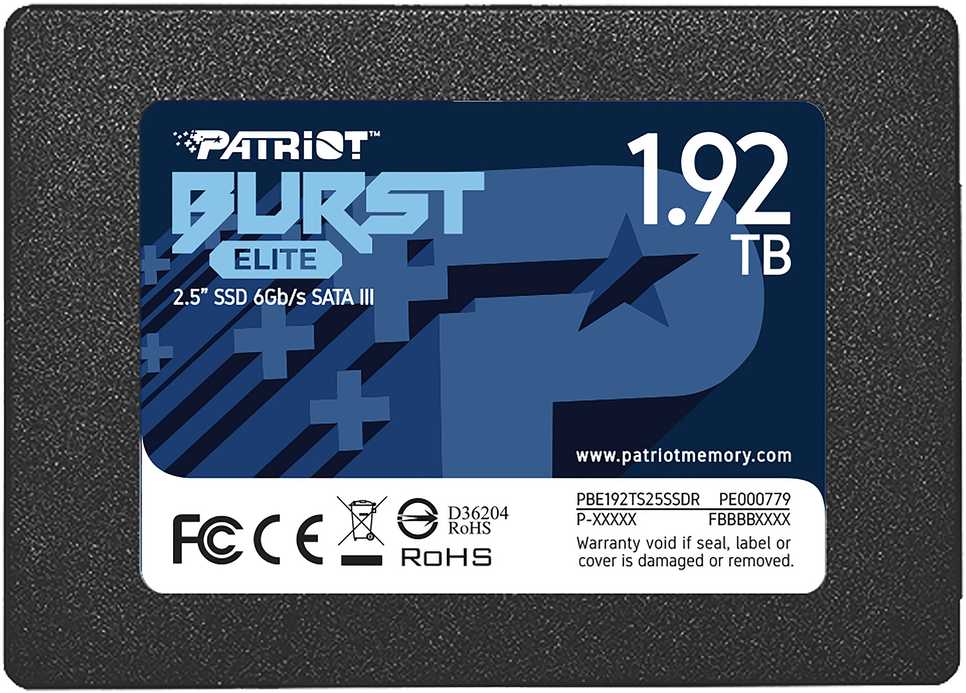 Kietasis vidinis diskas SSD Patriot Burst Elite 1.92 TB 2.5" SATA III