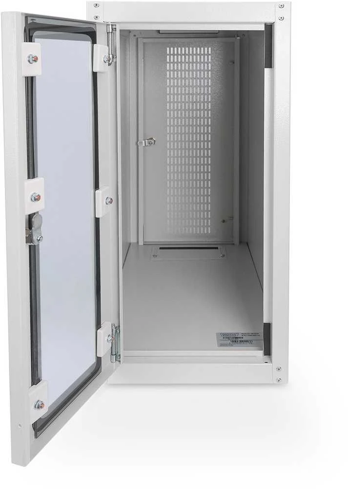 PC Schrank fr Computergehuse Glastr Digitus. inkl. Castorgruppe. Farbe Grau RAL 7035