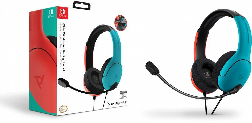 PDP LVL40 laidinės ausinės Nintendo Switch | 3.5mm