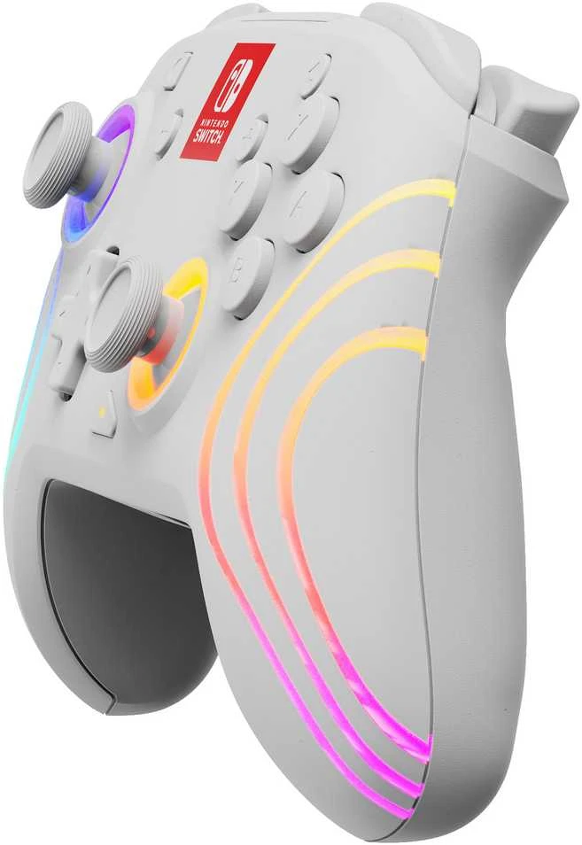 PDP Nintendo Switch baltas belaidis valdiklis (Afterglow Wave)