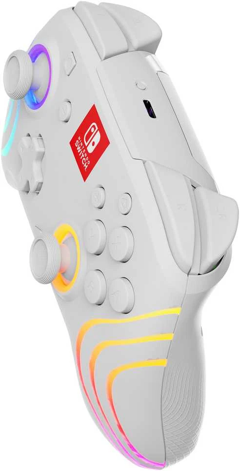 PDP Nintendo Switch baltas belaidis valdiklis (Afterglow Wave)