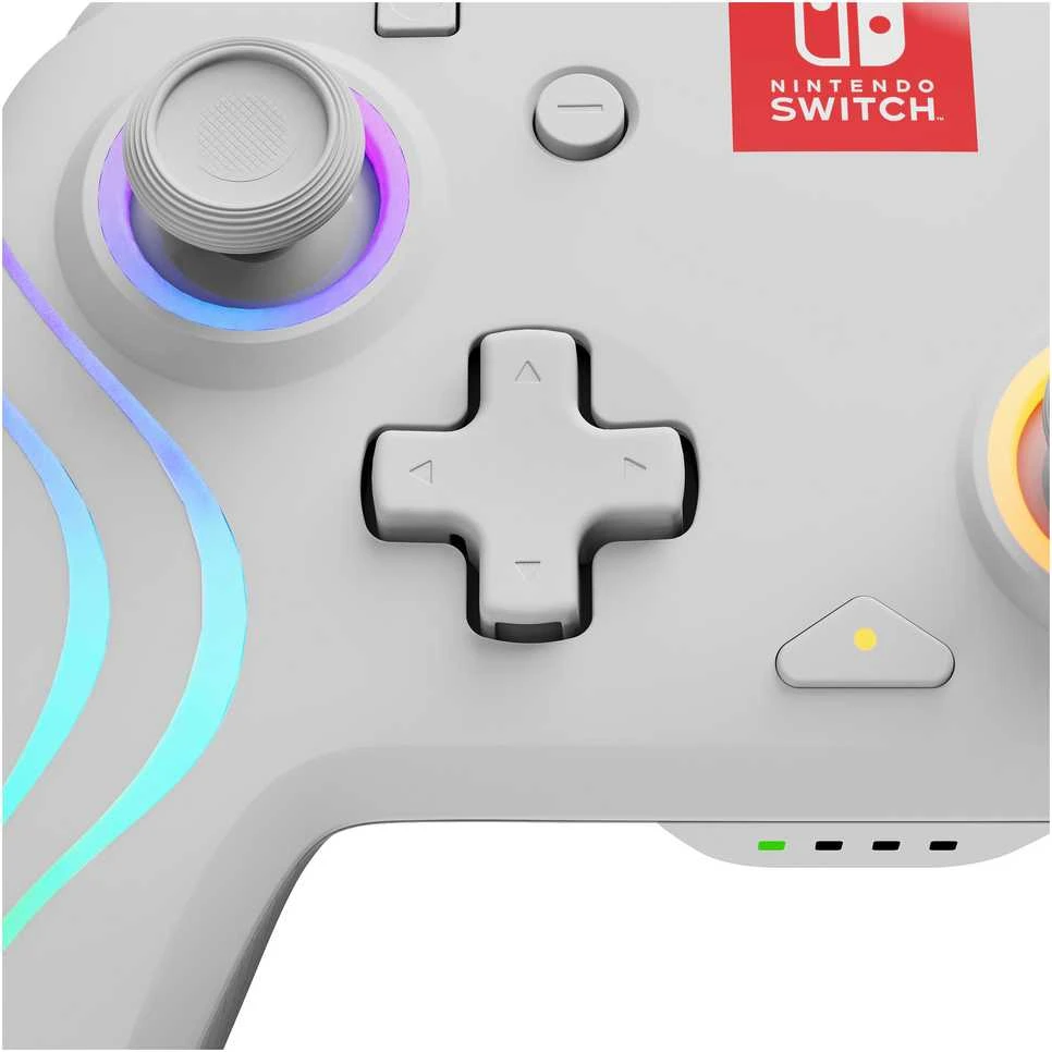 PDP Nintendo Switch baltas belaidis valdiklis (Afterglow Wave)