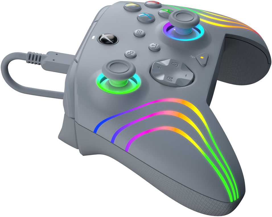 PDP XBOX Series X/S ir PC pilkas laidinis valdiklis (Afterglow Wave)