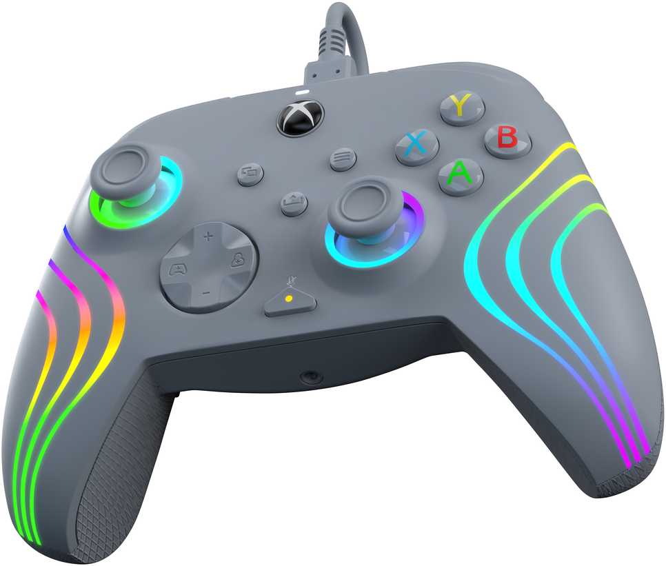 PDP XBOX Series X/S ir PC pilkas laidinis valdiklis (Afterglow Wave)