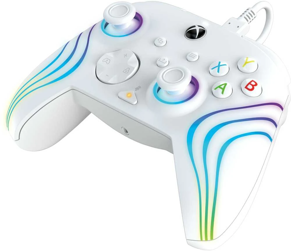 PDP XBOX Series X/S ir PC baltas laidinis valdiklis (Afterglow Wave)