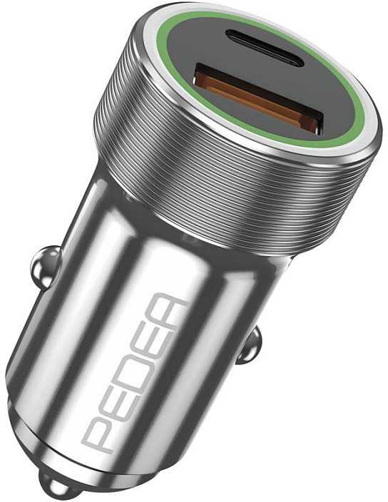 Įkroviklis Pedea PEDEA KFZ-Schnelladegerät ''Dual'' PD 20 Watt USB Typ A/C, silbe