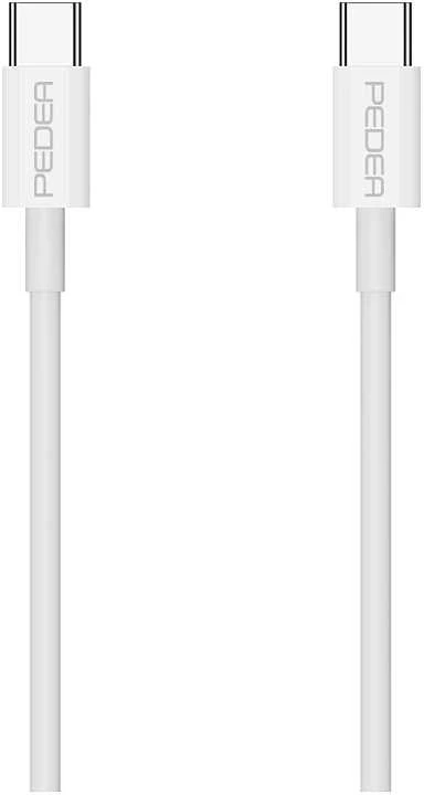 Pedea PEDEA Schnelllade- und Datenkabel USB-C/USB-C USB kabelis, 1m, baltas