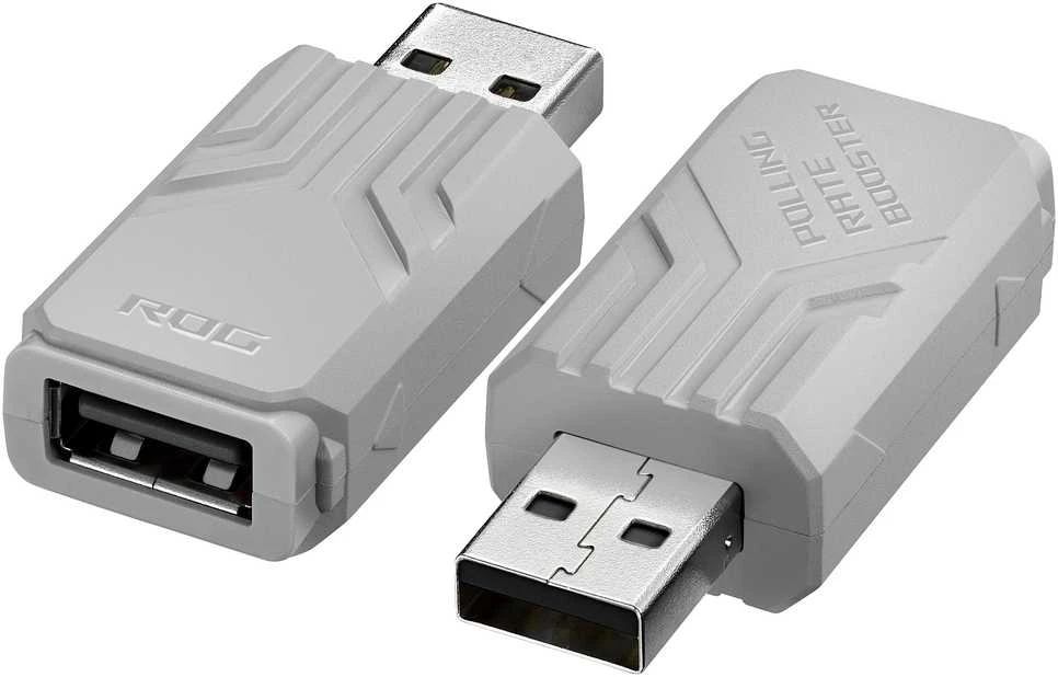 Klaviatūra Asus Stiprintuvas apklausų dažniui ROG Polling Rate Booster 8000 Hz Baltas (90MP03T0-BRUA10)