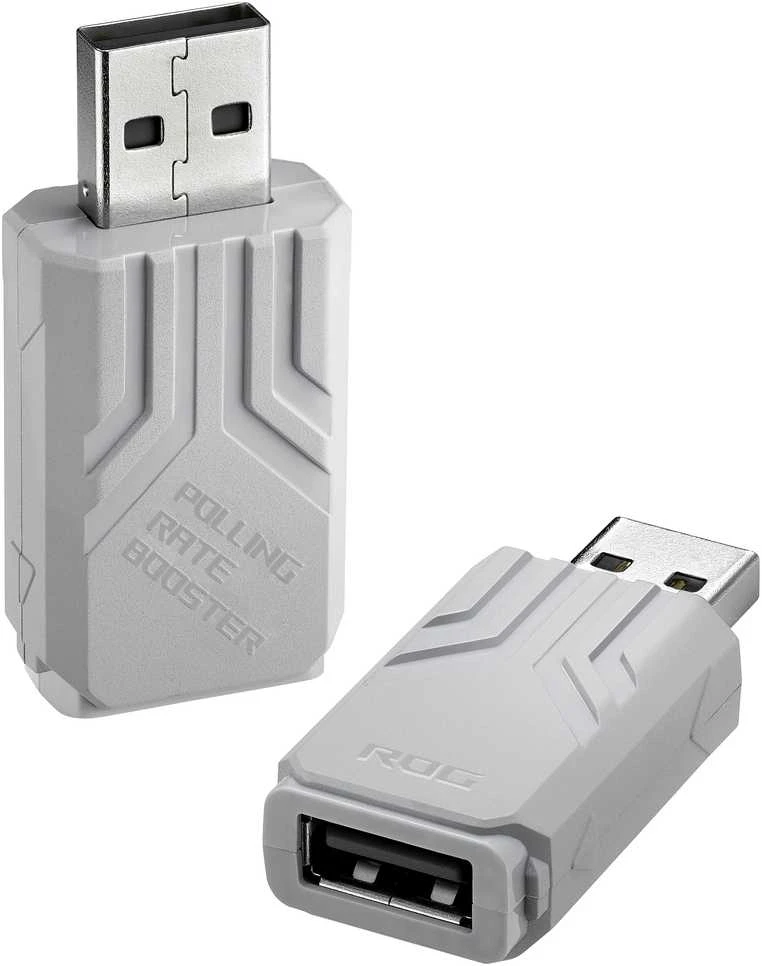 Klaviatūra Asus Stiprintuvas apklausų dažniui ROG Polling Rate Booster 8000 Hz Baltas (90MP03T0-BRUA10)