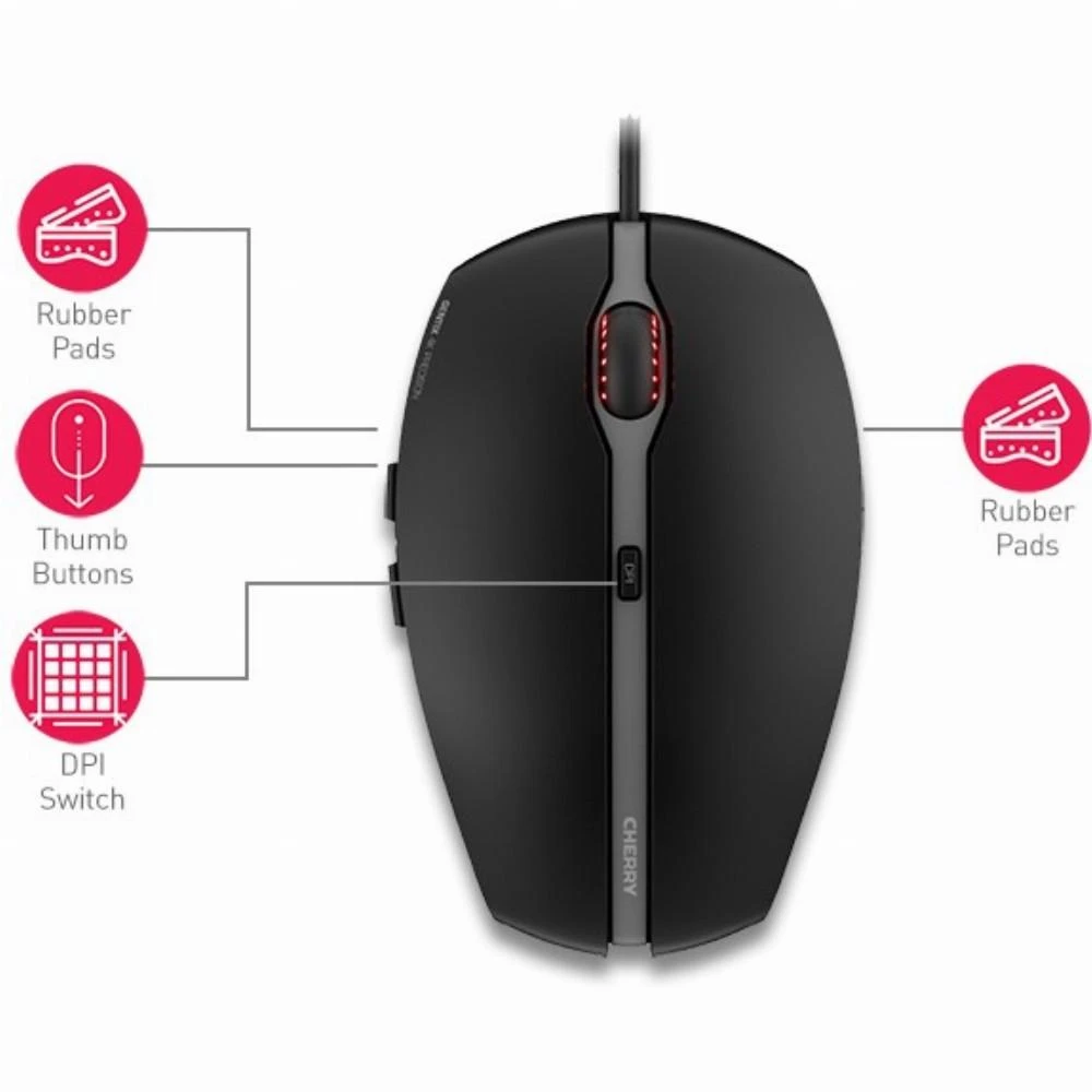 CHERRY GENTIX 4K kompiuterio optinė pelė USB 3600 DPI Abiems rankoms