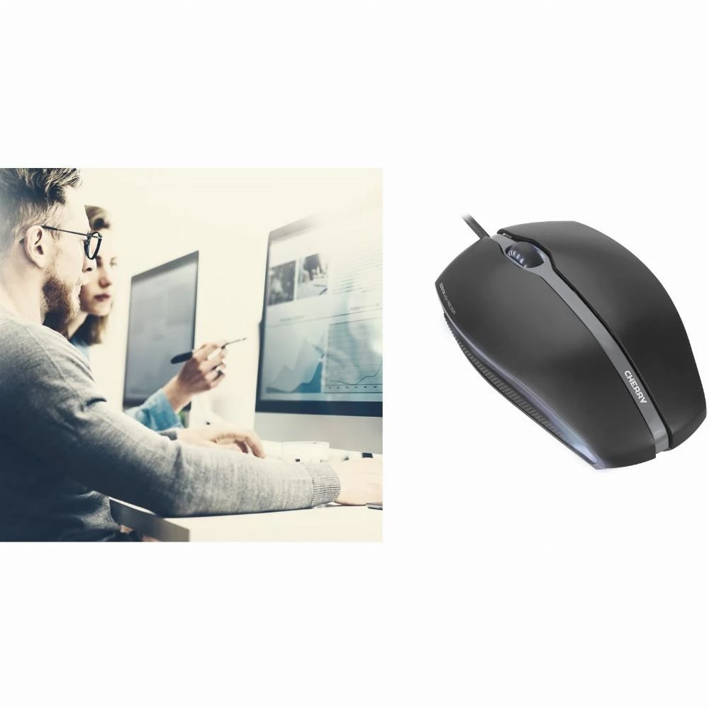 Pelė Cherry GENTIX, 1000dpi, USB, 1,8m, juodas JM-0300 / MS-179