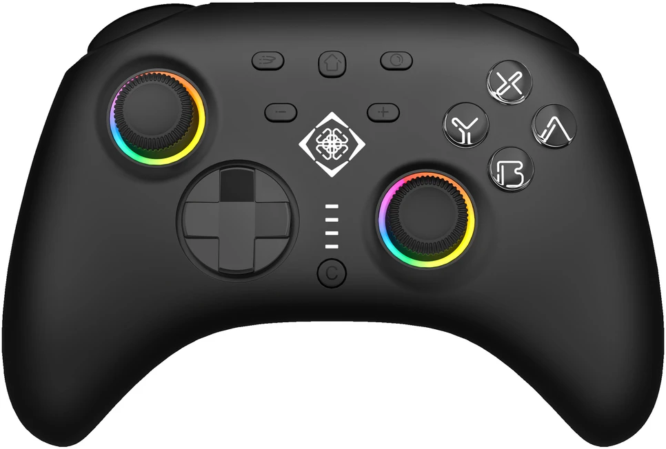 Žaidimų valdiklis DELTACO GAMING belaidis, Switch 2 su C mygtuku, RGB, makro mygtukais, juodas GAM-198 / 4222476