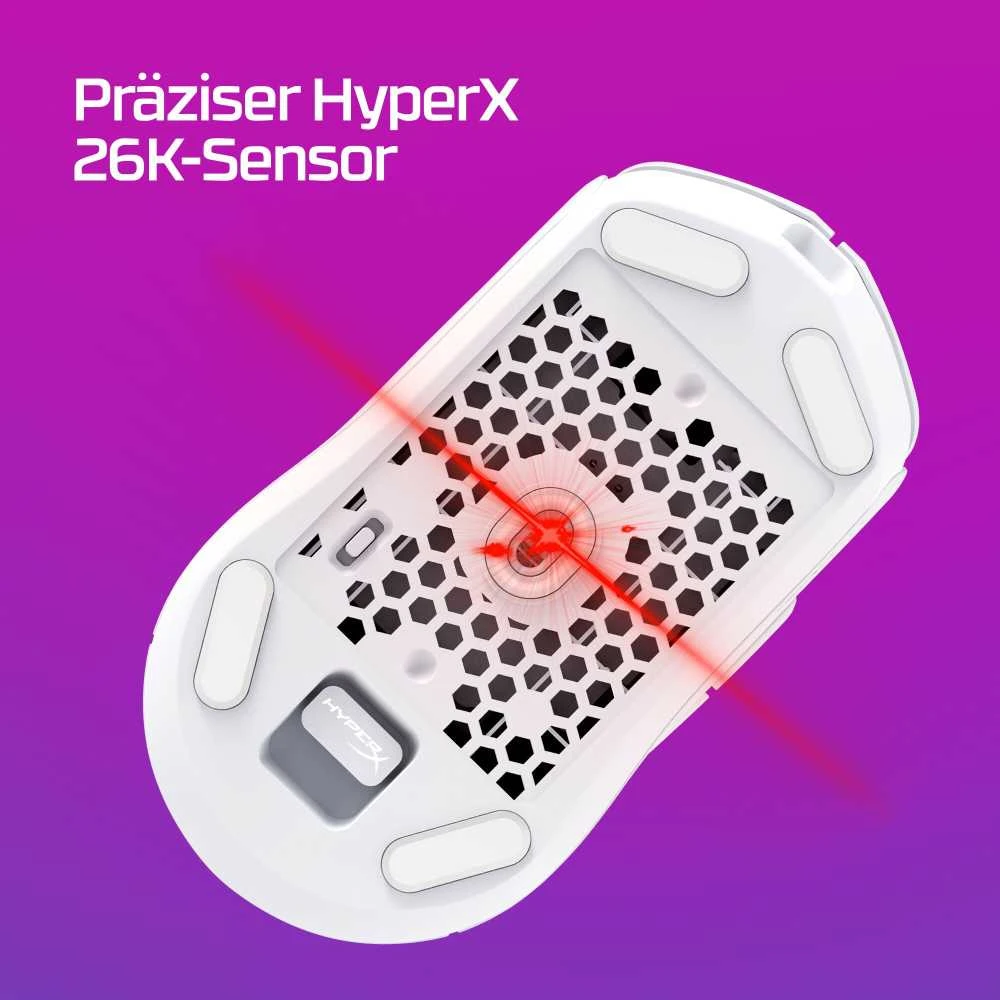 Hewlett Packard (HP) HyperX Pulsefire Haste 2 belaidė pelė (Juoda) | 26000 DPI