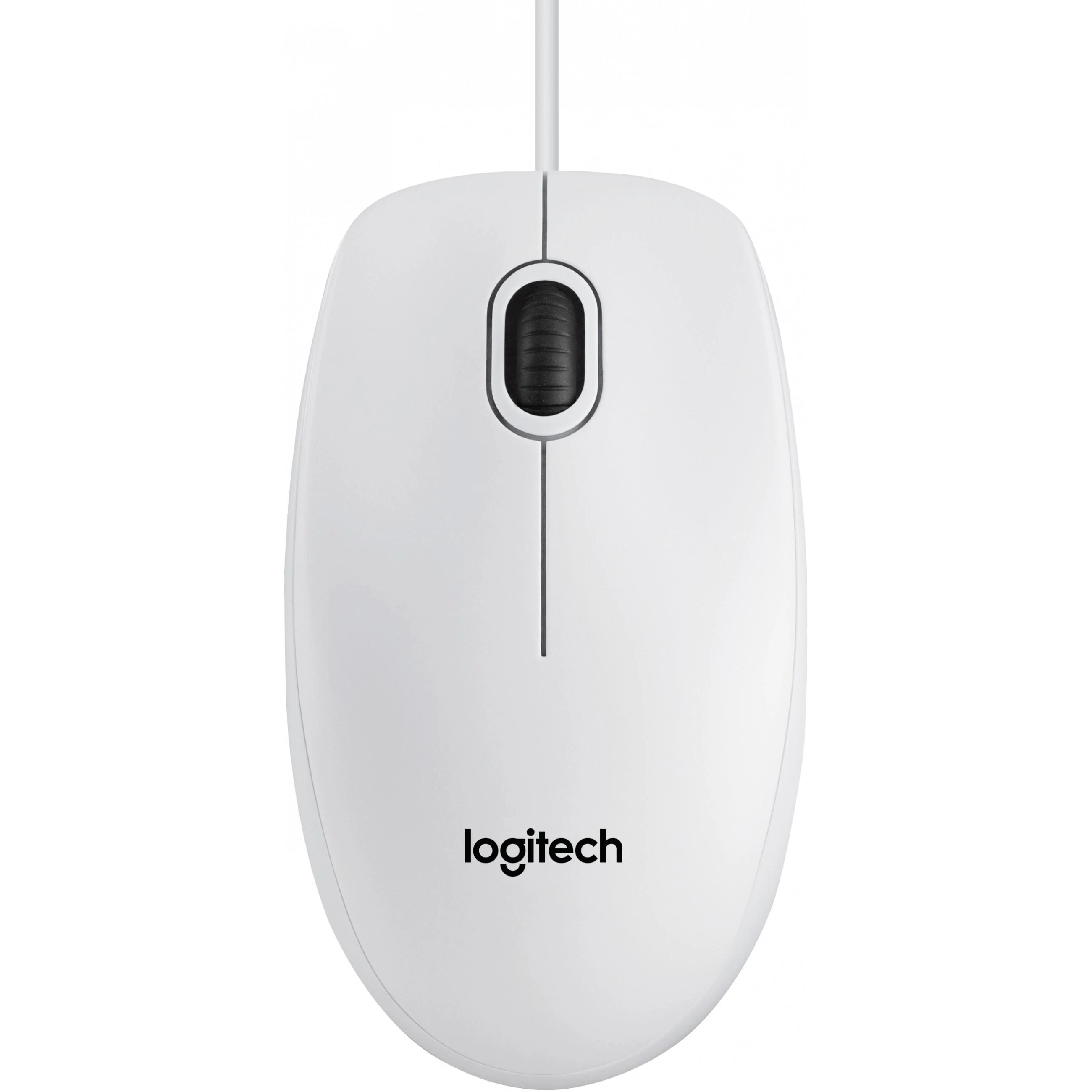 Pelė LOGITECH B100, USB, balta sp.