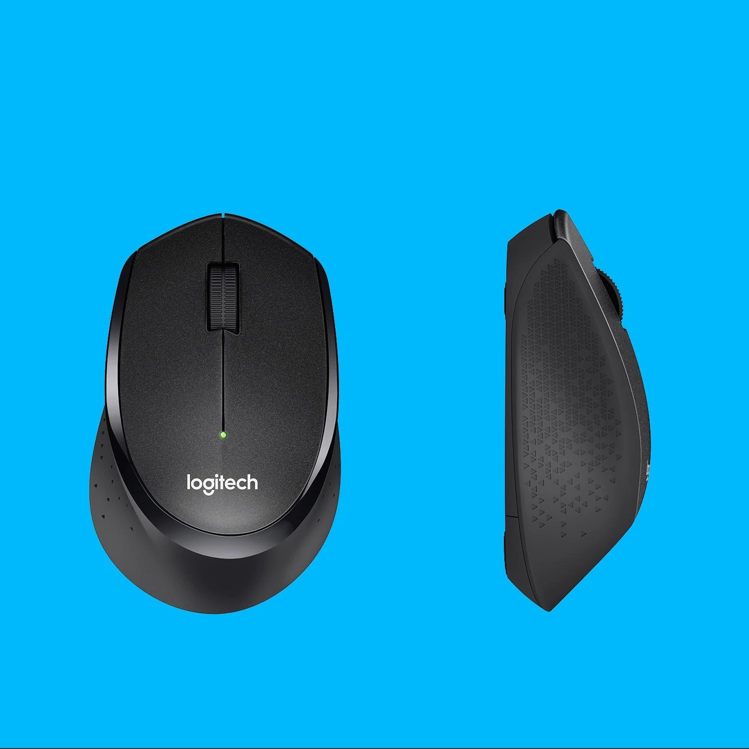 Tyli belaidė optinė pelė Logitech B330, Juoda